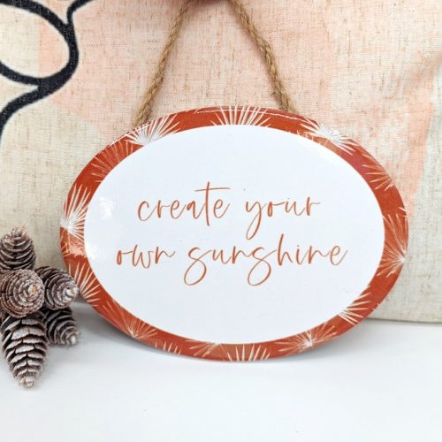 Create Your Sunshine Ceramic Wall Hanging
