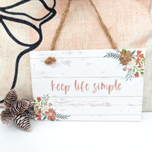 Keep Life Simple Ceramic Wall Hanging