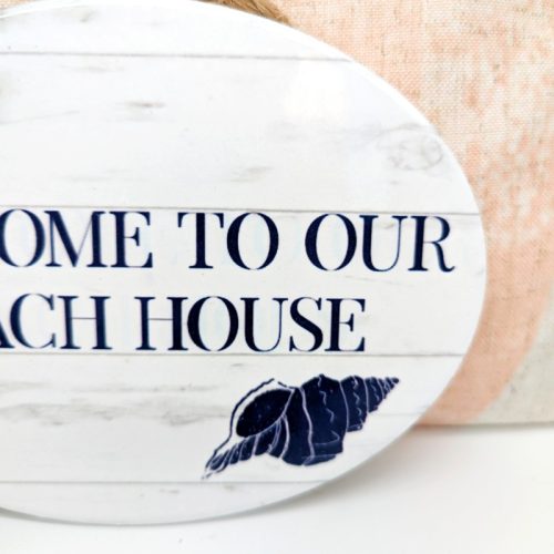 Beach House Welcome Ceramic Wall Hanging