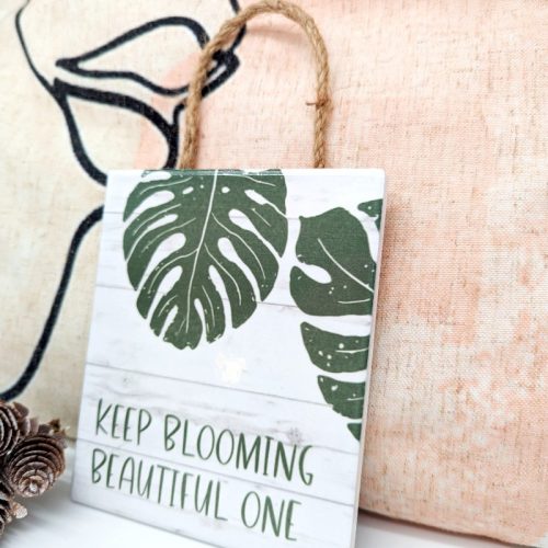 Keep Blooming Ceramic Wall Hanging