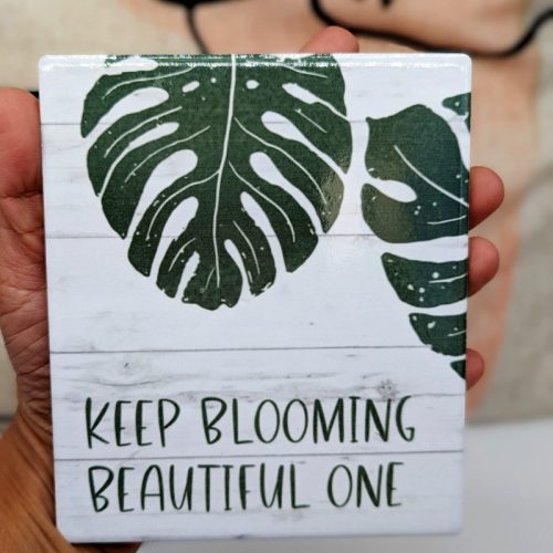 Keep Blooming Ceramic Wall Hanging