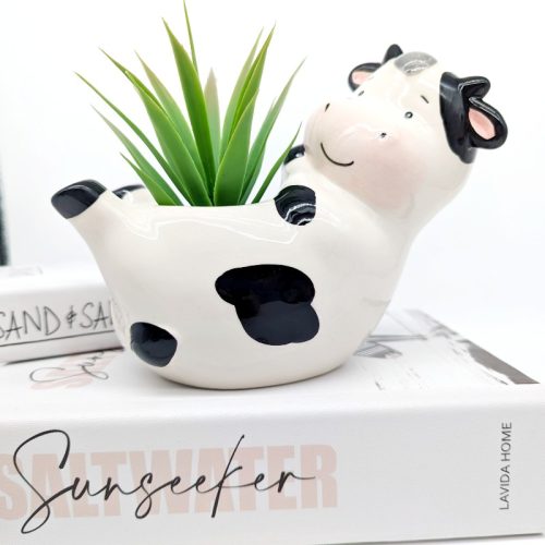 Relaxing Cow Planter Pot