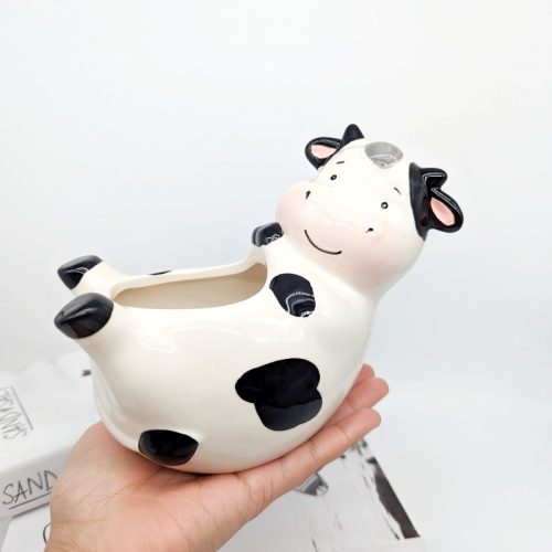 Relaxing Cow Planter Pot