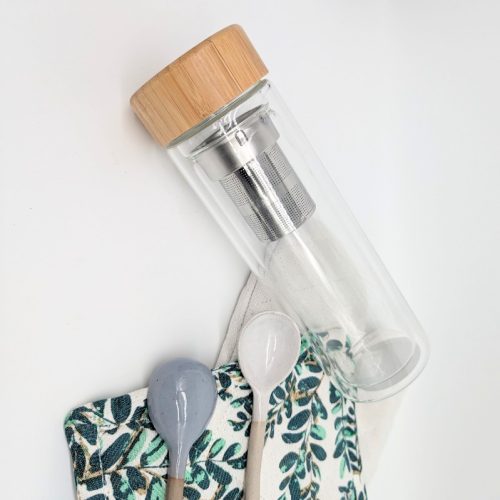 Double Walled Glass Bottle With Infuser