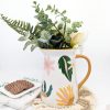 Floral Peachy Ceramic Jug