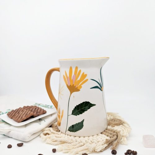 Floral Peachy Ceramic Jug