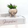 Grey Sandy Elephant Planter Pot