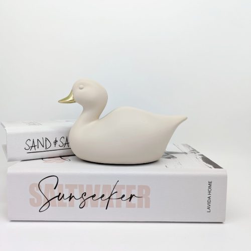 Ivory Gold Duck Statue