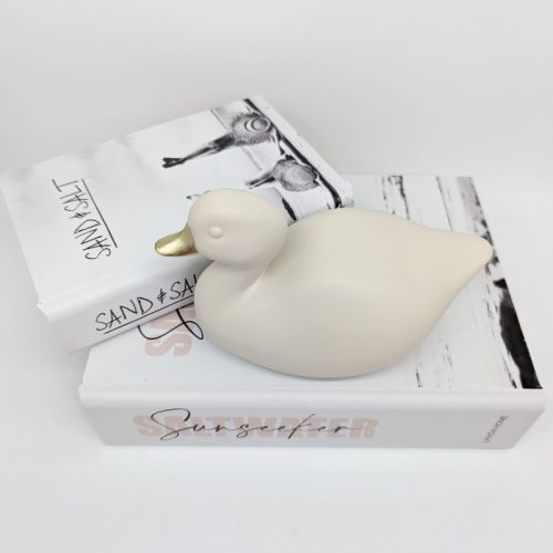 Ivory Gold Duck Statue