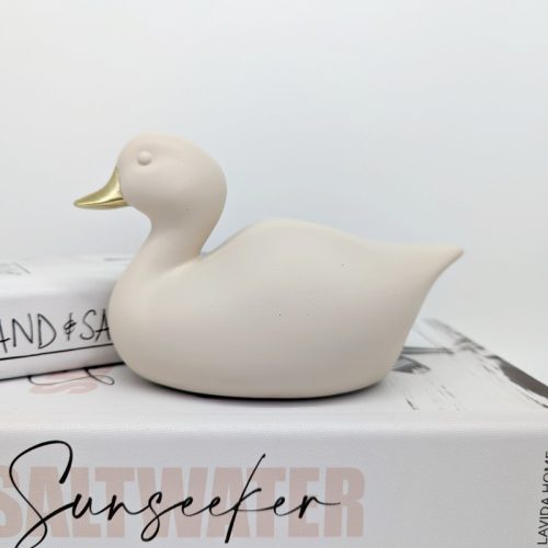 Ivory Gold Duck Statue