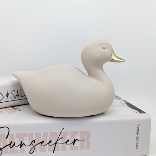 Ivory Gold Duck Statue