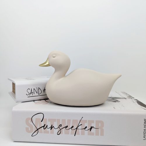 Ivory Gold Duck Statue