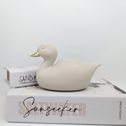 Ivory Gold Duck Statue