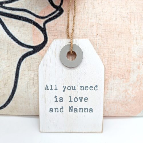 Love and Nana Wall Tag