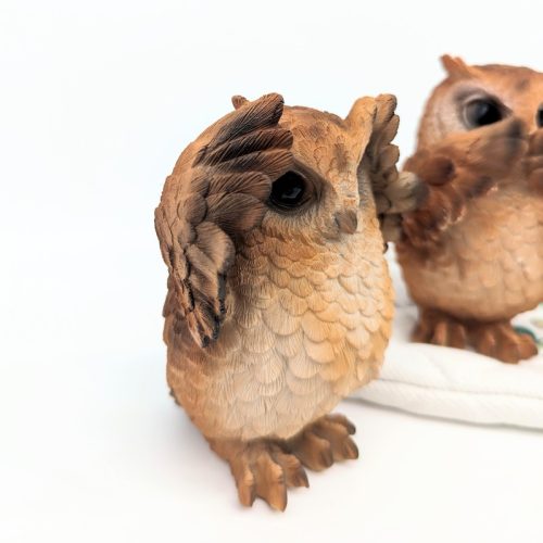 No Evil Hear Speak Brown Owl - Set of 2