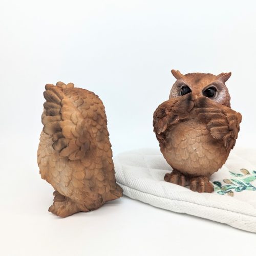 No Evil Hear Speak Brown Owl - Set of 2