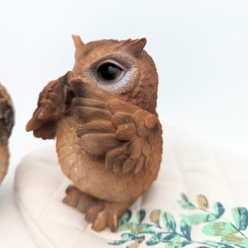 No Evil Hear Speak Brown Owl - Set of 2