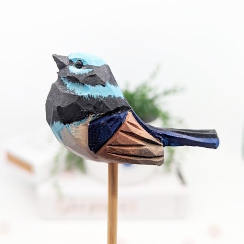 Hand-carved Aussie Birds on Stick