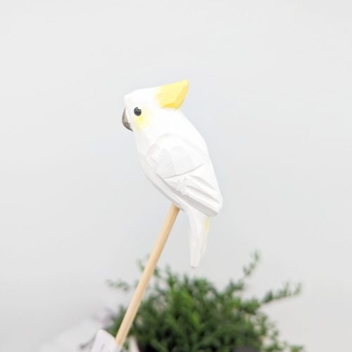 Hand-carved Aussie Birds on Stick