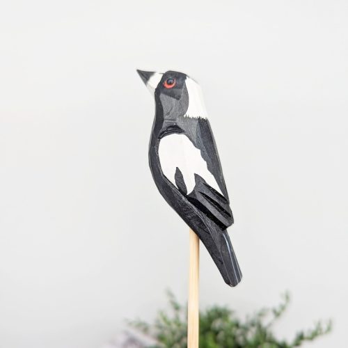 Hand-carved Aussie Birds on Stick