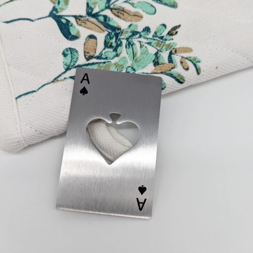 Silver Metal Ace of Spade Beer Bottle Opener