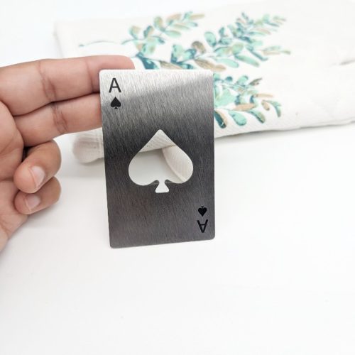 Silver Metal Ace of Spade Beer Bottle Opener