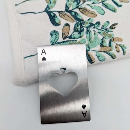 Silver Metal Ace of Spade Beer Bottle Opener