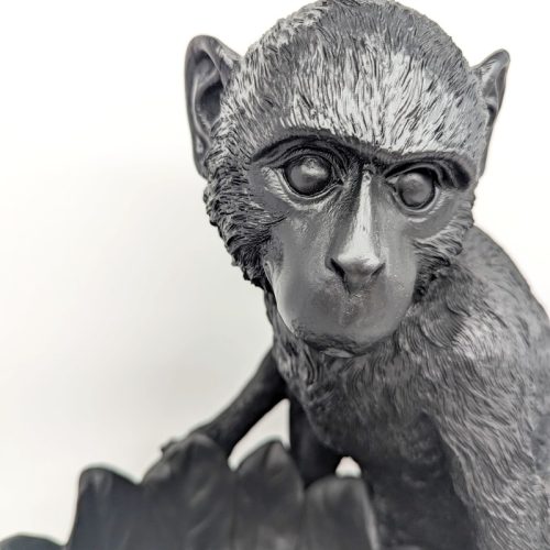 Black Monkey Bowl Sculpture