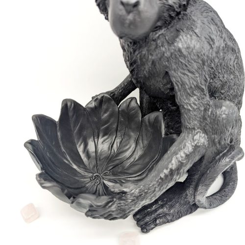 Black Monkey Bowl Sculpture