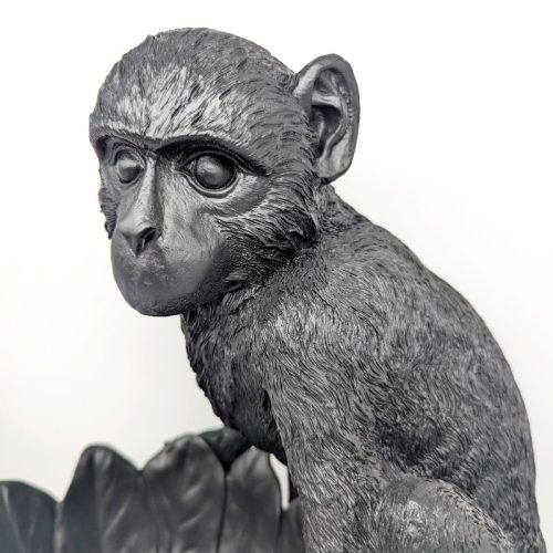 Black Monkey Bowl Sculpture