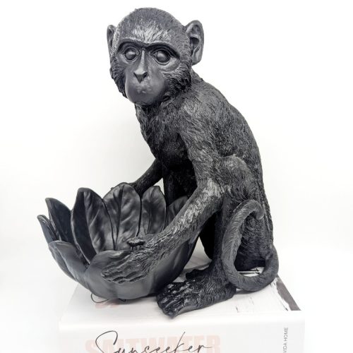 Black Monkey Bowl Sculpture