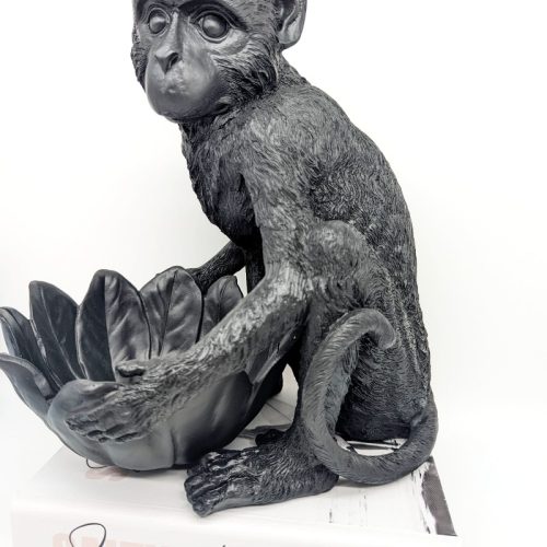 Black Monkey Bowl Sculpture