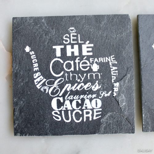 Cafe Style Slate Coaster - Set of 2