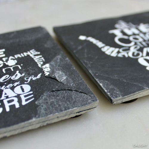 Cafe Style Slate Coaster - Set of 2