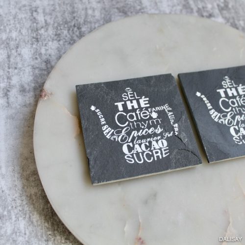 Cafe Style Slate Coaster - Set of 2