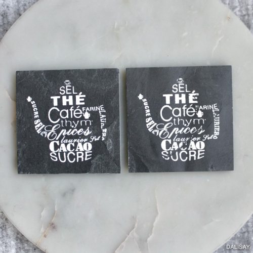 Cafe Style Slate Coaster - Set of 2