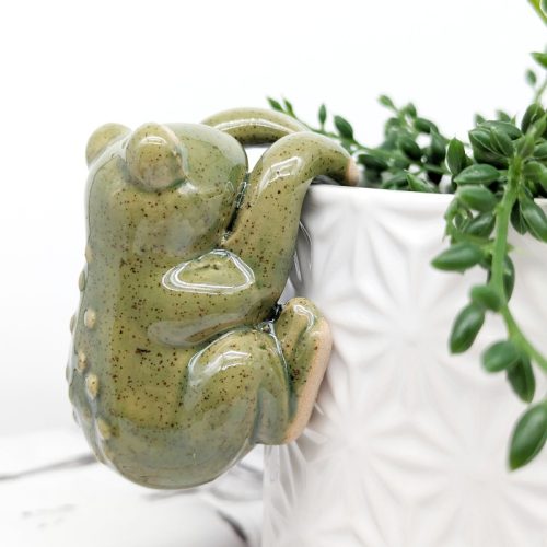 Green Frog Pot Sitter Hanger - Set of 2