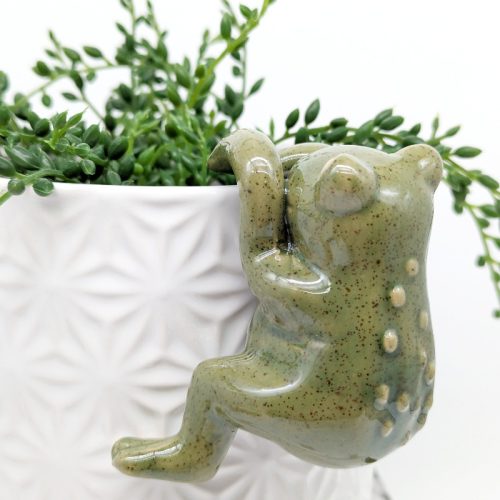 Green Frog Pot Sitter Hanger - Set of 2