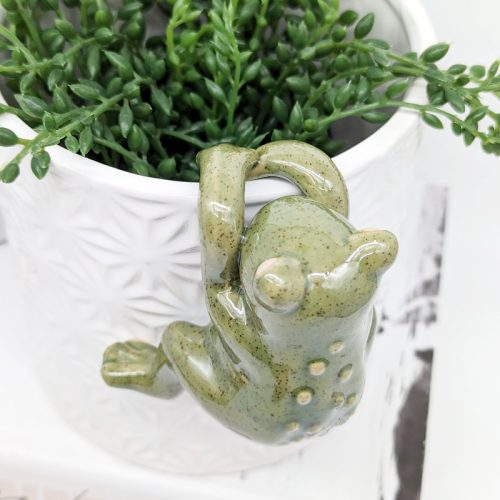 Green Frog Pot Sitter Hanger - Set of 2