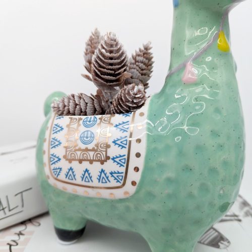 Green Llama Planter Pot