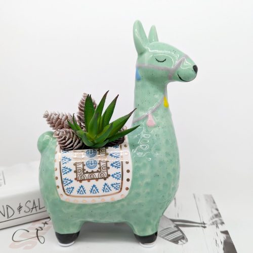 Green Llama Planter Pot