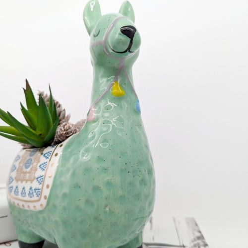 Green Llama Planter Pot