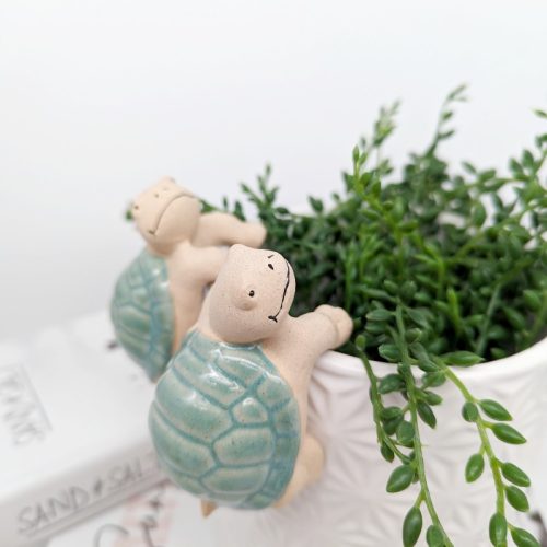 Green Turtle Pot Hanger Sitter - Set of 2