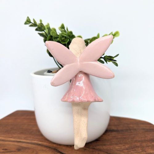 Pink Garden Fairy Pot Hanger Sitter