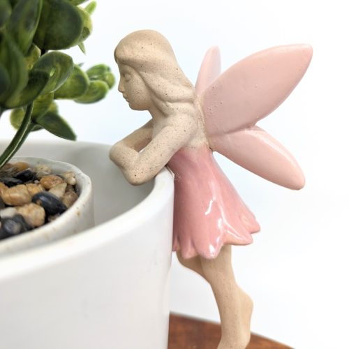 Pink Garden Fairy Pot Hanger Sitter