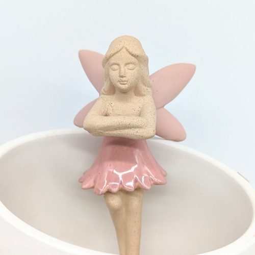 Pink Garden Fairy Pot Hanger Sitter