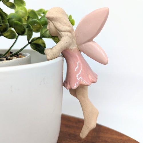 Pink Garden Fairy Pot Hanger Sitter