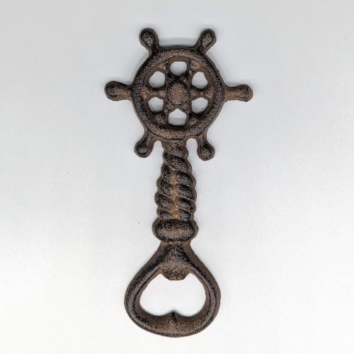 Ship Wheel Cast Iron Bottle Opener