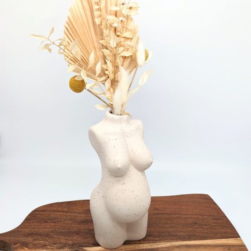 Pregnant Lady Ceramic Vase