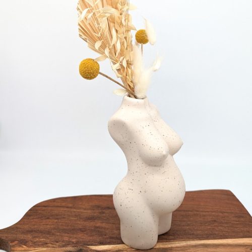 Pregnant Lady Ceramic Vase